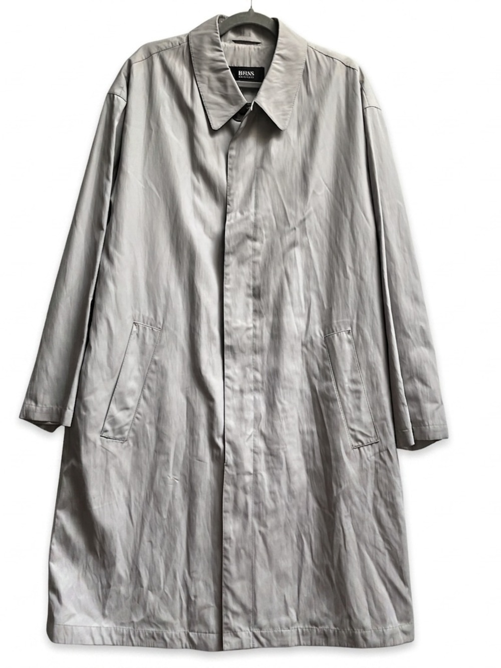 BOSS Hugo Boss Men's Single-Breasted Mac Trench Coat Jacket Sz L